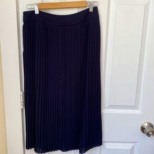 Pleated Midi Skirt J Crew